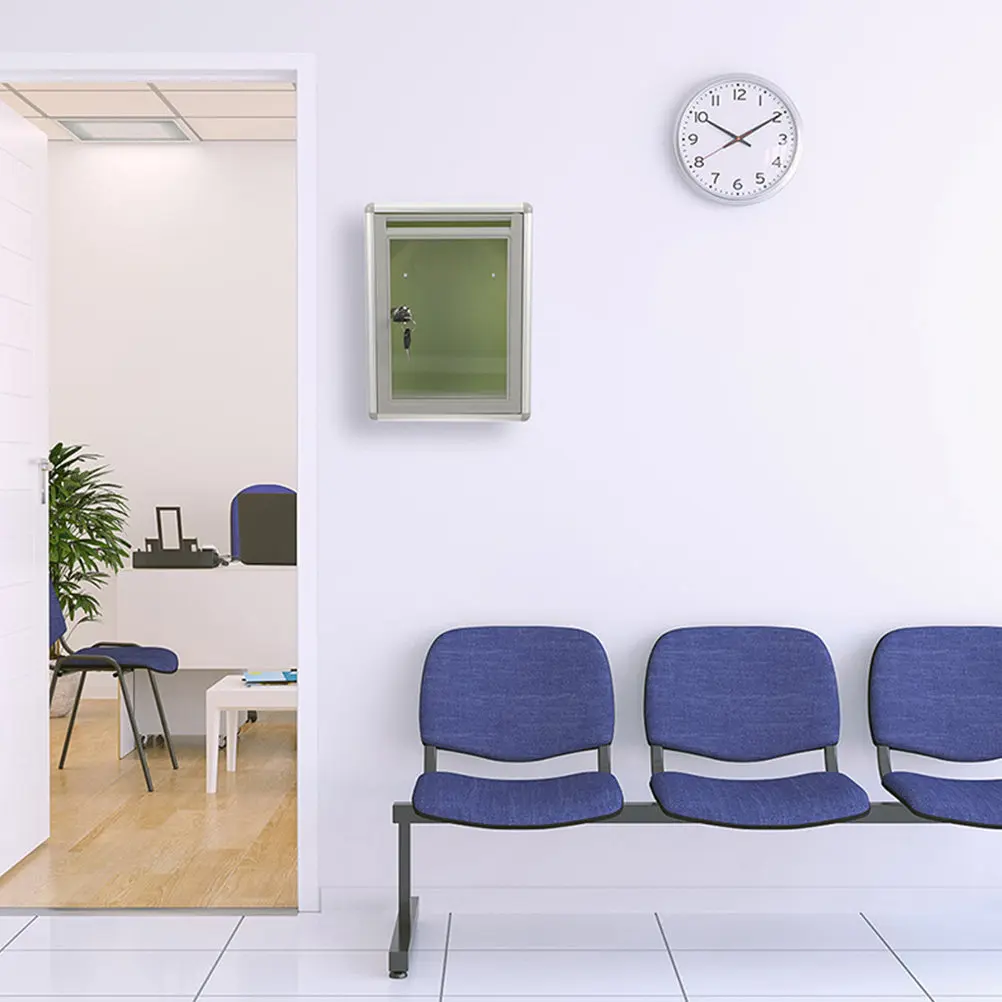 

Комплект из 2 прозрачных почтовых ящиков с настенным креплением, металлический, с замком безопасности, многофункциональный, для использования в помещении и на улице, для офиса