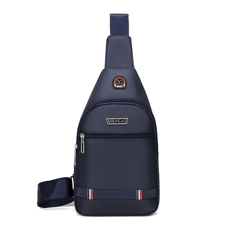 Waterproof and Wear-resistant Men's Chest Bag 2025 New Oxford Cloth Single Shoulder Crossbody Small Backpack Large Capacity Bag