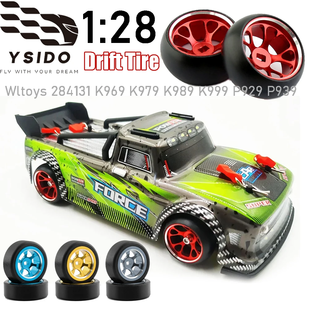

4 шт. 1/28 RC автомобильная шина от комаров 25 мм, металлический обод колеса, пластиковые дрифтовые шины для Wltoys K969 K989 P929 AWD Kyosho MINI-Z MINI-Q