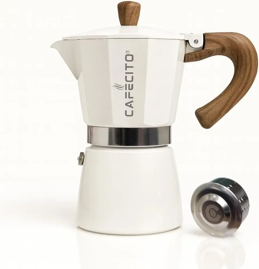 كافيتو موكا وعاء 6 أكواب 10 أونصة صانعة الاسبريسو | ماكينة صنع القهوة اليونانية الإيطالية | صمام مضاد للرذاذ #1