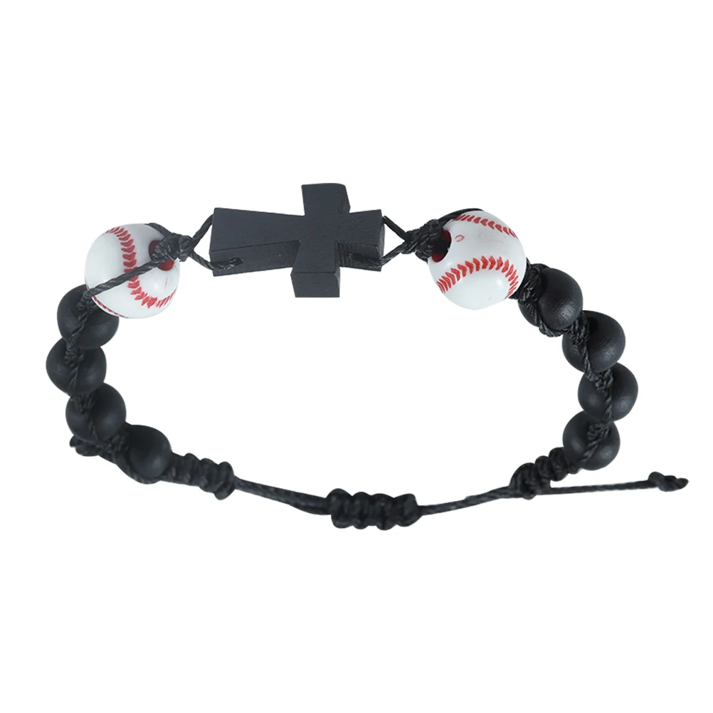 

Baseball Beads Charm Bracelet Adjustable Braided Wrist Mens Sports Ball Bracelets Baseball Theme Party Favors Gifts