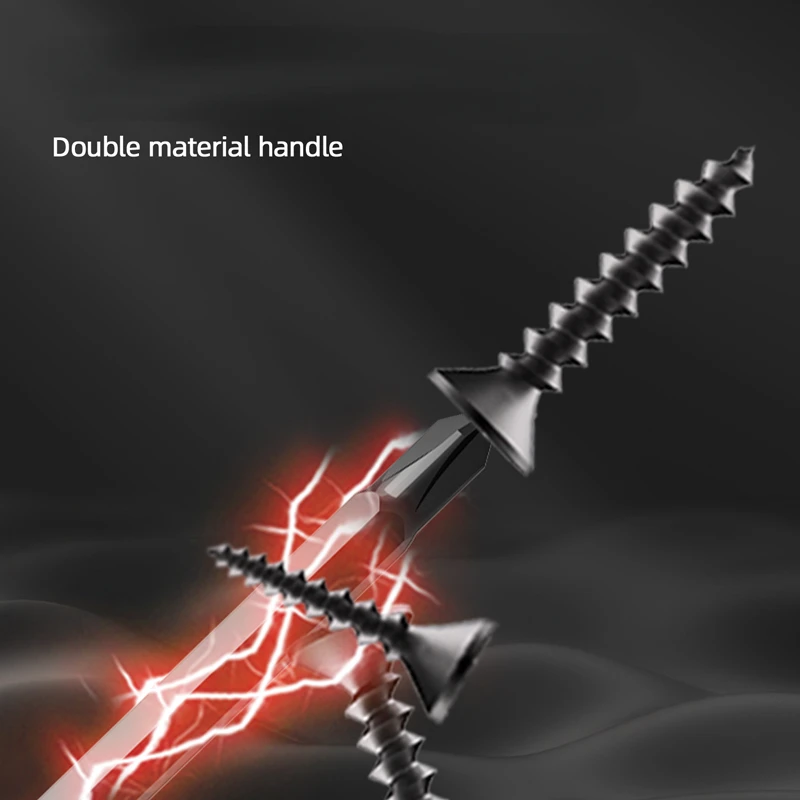 Imagem -05 - Deli-dupla Finalidade Chave de Fenda Bits Magnéticos Anti-slip Handle Household Screw Driver Ferramenta de Reparo Eletricista pc