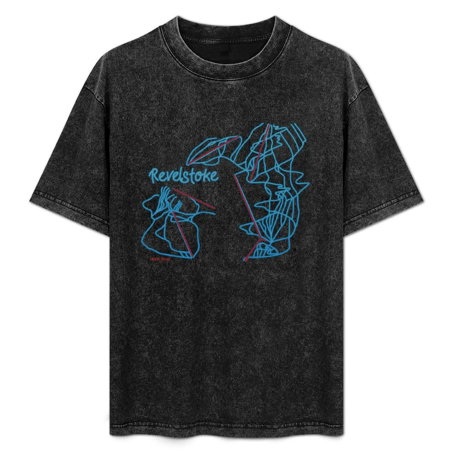 Revelstoke Trail Map T-Shirt customs anime Blouse mens t shirt