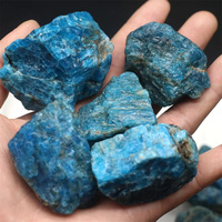 Natural Rough Stone Raw reiki Gemstone Chakra Irregular Crystals Blue Apatite for fengshui decorations