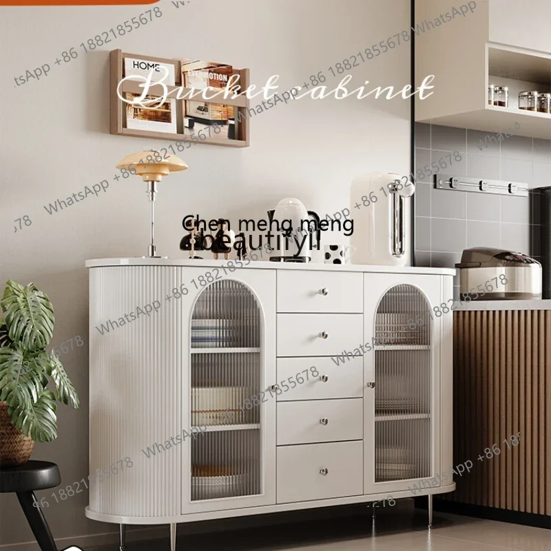

X French Cream Style Sideboard Cabinet Changhong Glass Cabinet Door Restaurant Cabinet Storage Locker
