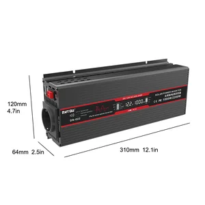 Datiertes Invisor Pure Synoidal Wave Converter, LCD-Bildschirm, USB-Schnittstelle, Autokonsum, maximale Leistung, 12 V bis 230 V, 220 V bis 12 V, 1500W, 3000W 12 Hauptverkäufe Wechselrichter 3000W - №10