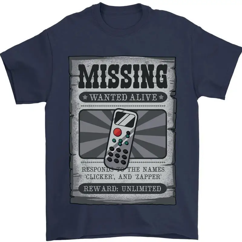 Desired Remote Control Funny TV Lost Misplaced T-Shirt Men 100%
