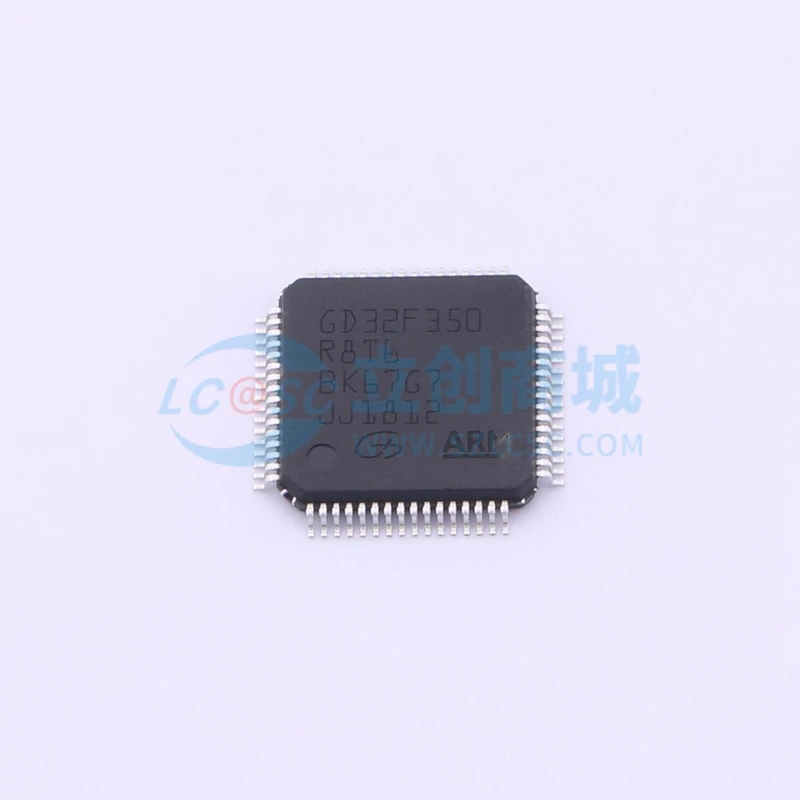 정품 LQFP-64 마이크로 컨트롤러 (MCU/MPU/SOC) CPU, GD GD32, GD32F, GD32F350, R8T6, GD32F350R8T6, 주식 100%, 신제품