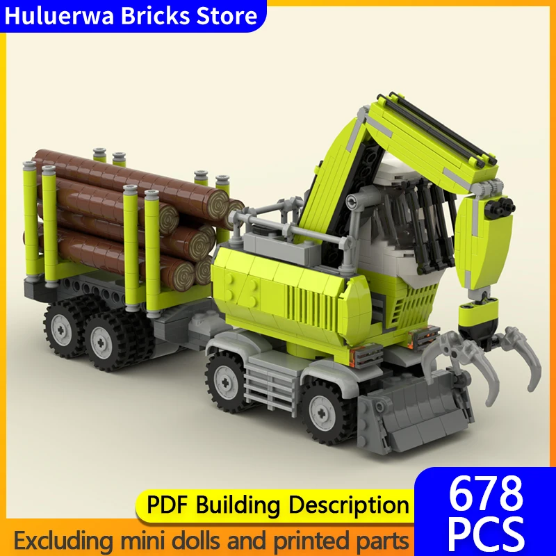 

Speed Hypercar Model MOC Building Bricks Log Loading And Unloading Machine Modular Technology Gifts Holiday Assemble Toys Suit