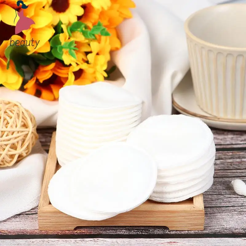 Lavável Algodão Maquiagem Removedor Pads, Face Cleaner, Limpeza Facial Wipes, Cuidados Com A Pele, Ferramenta De Beleza, Reutilizável, 100Pcs