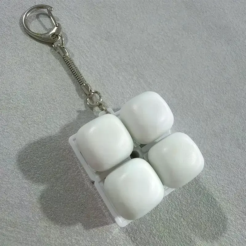 Mechanical Fidget Keychain Keyboard Clicker Toy 1 2 3 4 9 Keys DIY Button for Adult Stress Relief at Home Work or School Carry