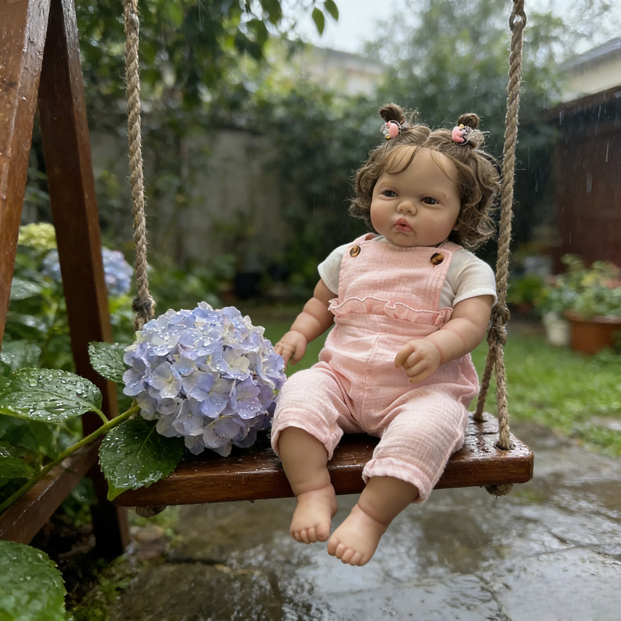 

Коллекционная реалистичная кукла-реборн Пикл 60 см с кудрявыми волосами и хлопковым телом