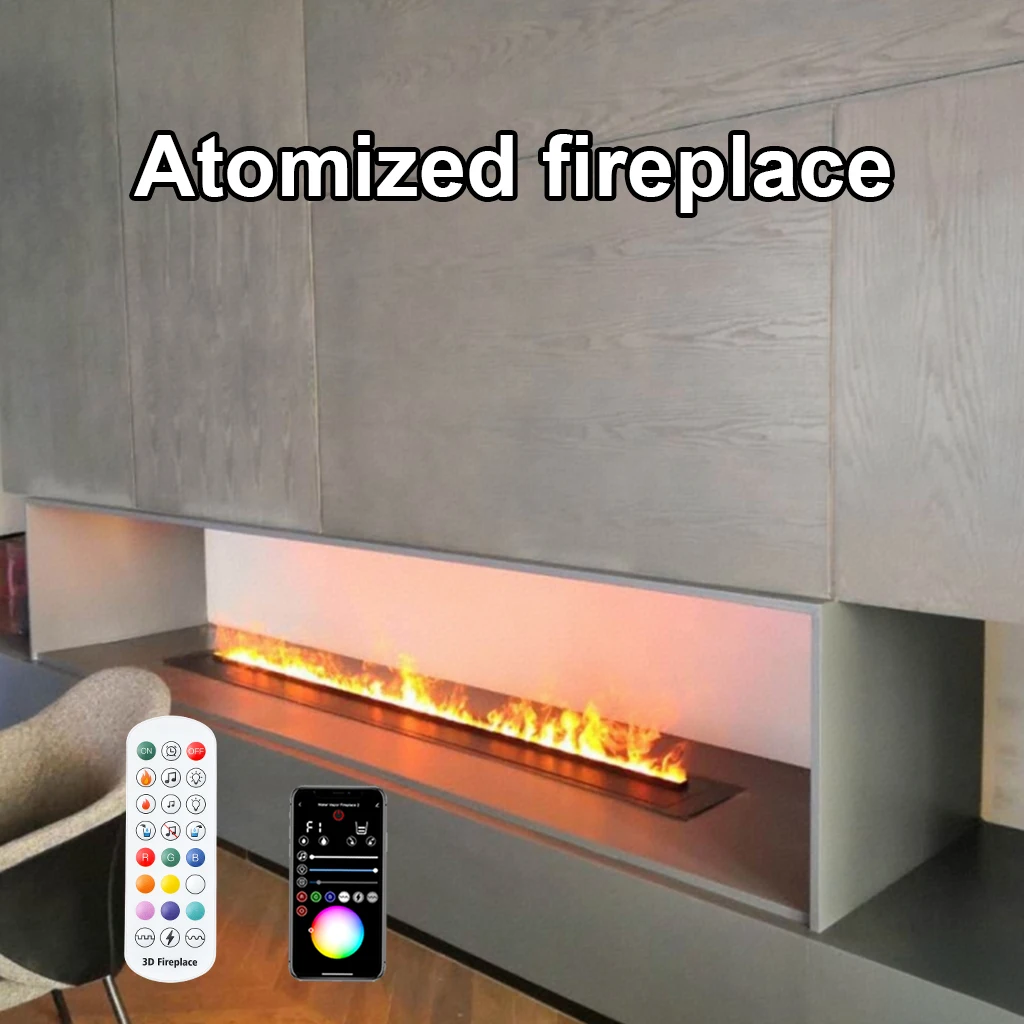 Modern smart 3D mist fireplace ECO water vapor with colored LED flame water mist fireplace suitable for interior decoration