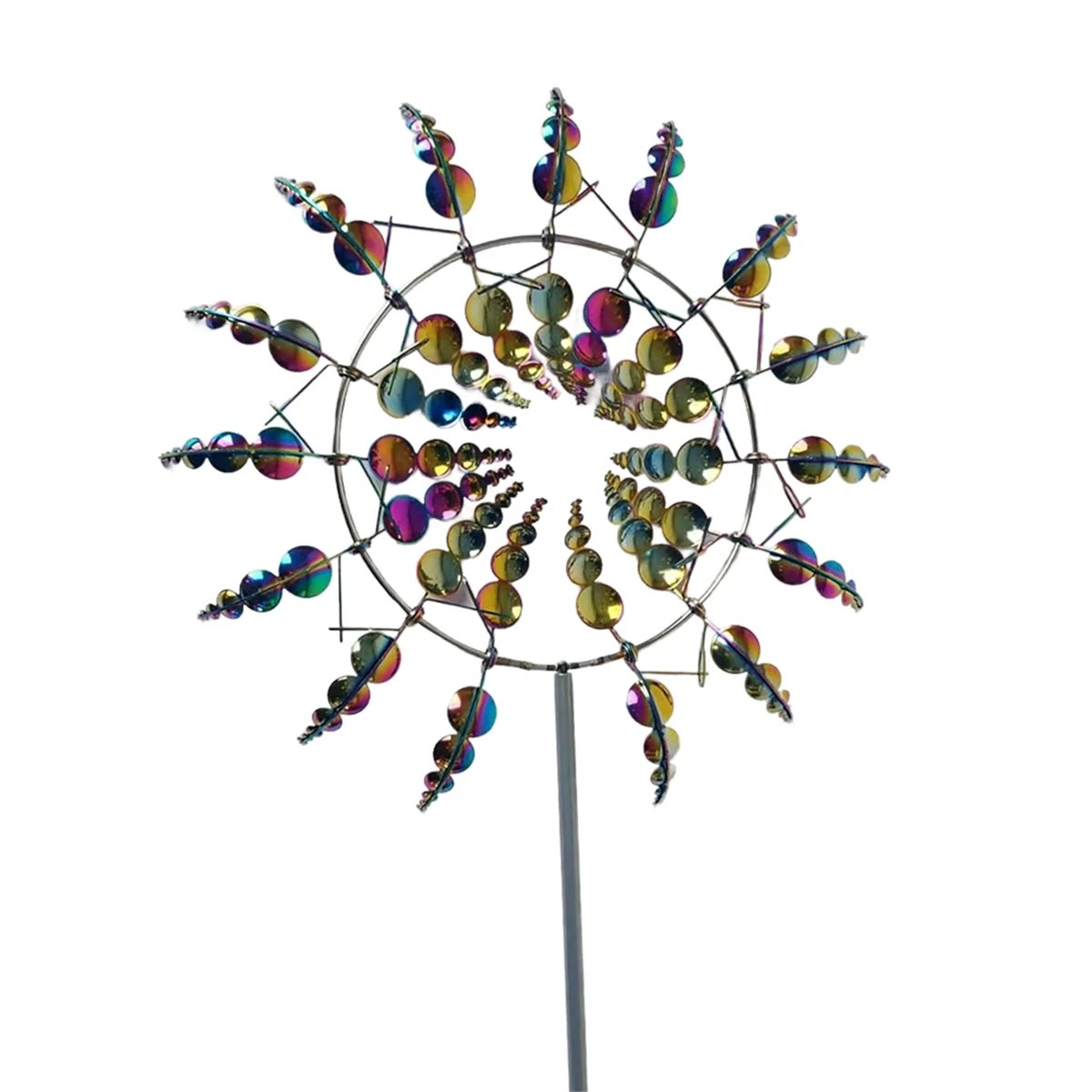 Spinner mágico do vento do metal, Spinners do ornamento, moinho de vento para o jardim, terraço, gramado, paisagem do pátio A