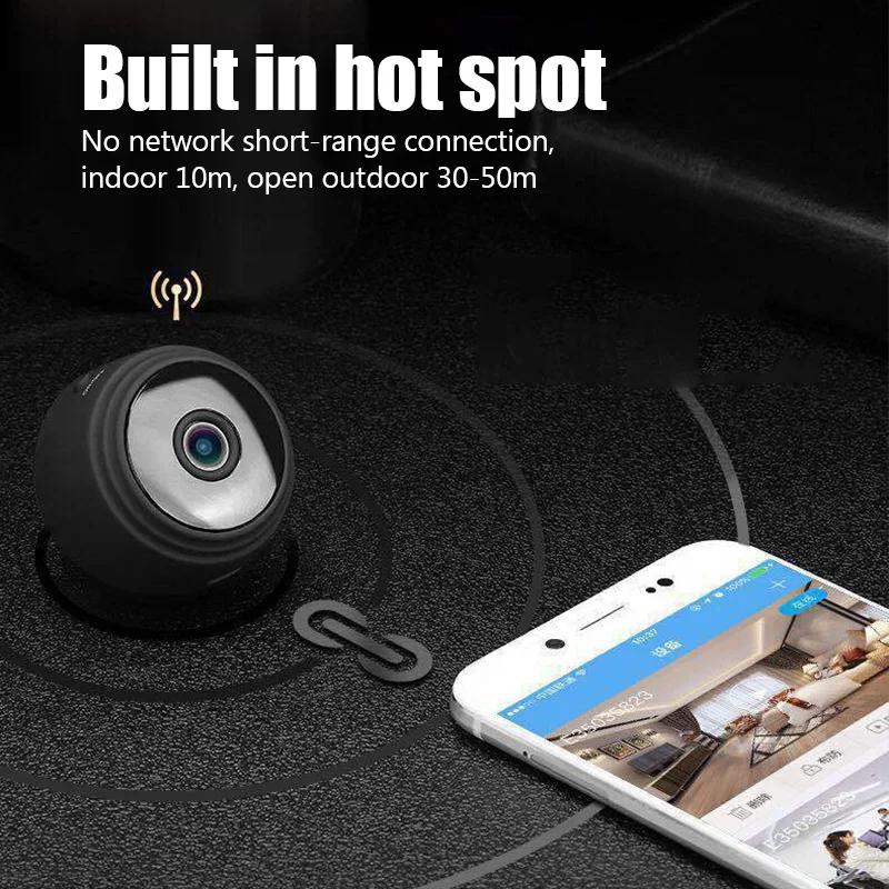 Mini wireless surveillance camera, WiFi, security monitoring, remote monitor, camera, video, smart home A9