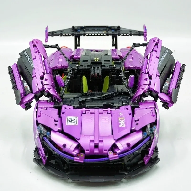 3224 قطعة التقنية 1:8 الرياضة الخارقة اللبنات الميكانيكية سرعة سباق السيارات نموذج البناء الطوب لعب للطفل MOC #5