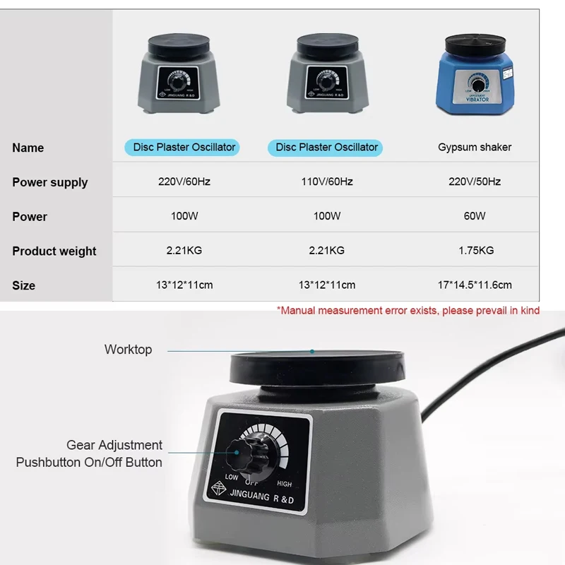 Dental Plaster Vibrator 4" round Shaker Plaster Vibrator Plate 110V/200V Lab Vibrator Dental Equipment Machine Vibration Table