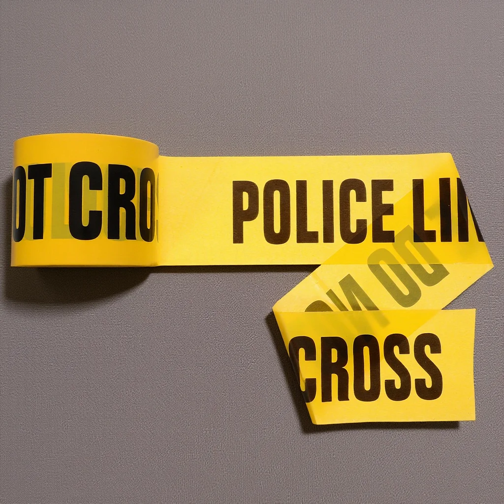 شريط أمان متين مقاوم للماء من مادة PVC لمشهد الجريمة وحفلات الهالوين #1