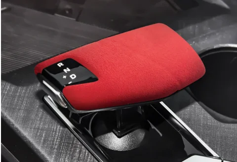 For Changan UNIV UNI-V 2022-2024  Car Leather Gear Shift Knob Cover Suede Cap Protective Mat Anti Scratch Dus