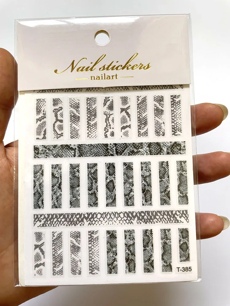 Feuille d'autocollants 3D motif léopard pour la décoration des ongles, décalcomanies adhésives pour Nail Art, sans eau, motif animal, breloques, vernis, manucure, 1 pièce