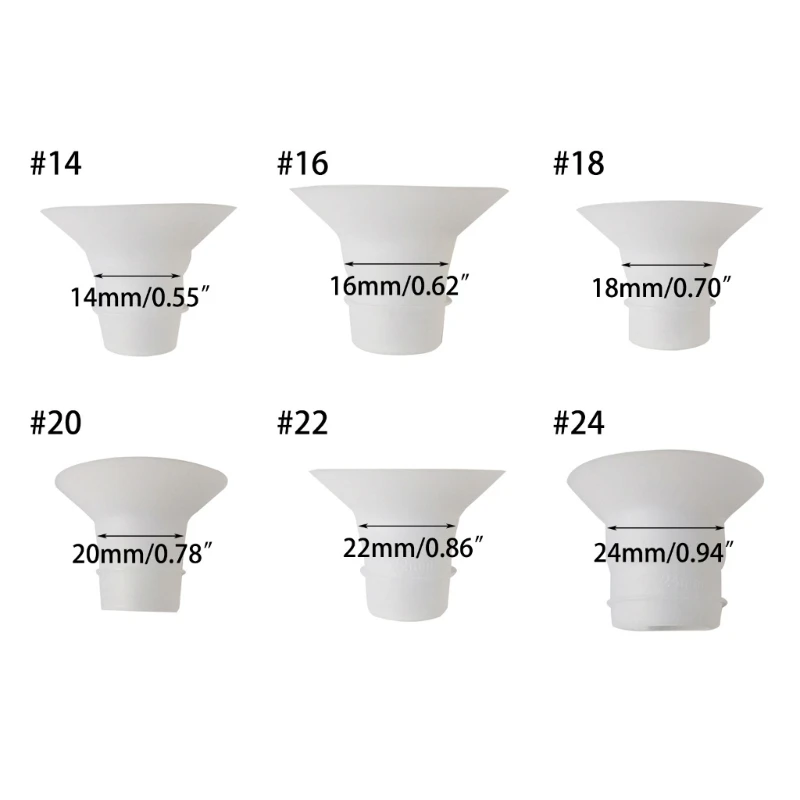 아기 수유 실리콘 유축기 교체 플랜지 삽입 실리콘 소재 변환기, 유축기 액세서리