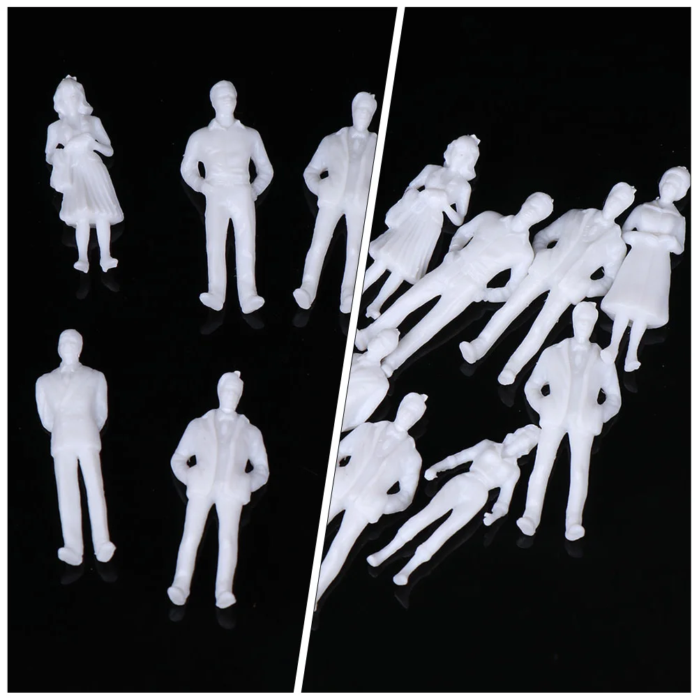 30 Pcs Sand Table White Villain Models People Figures Human Body Miniature Figurine Lifelike Plastic Child For Landscape