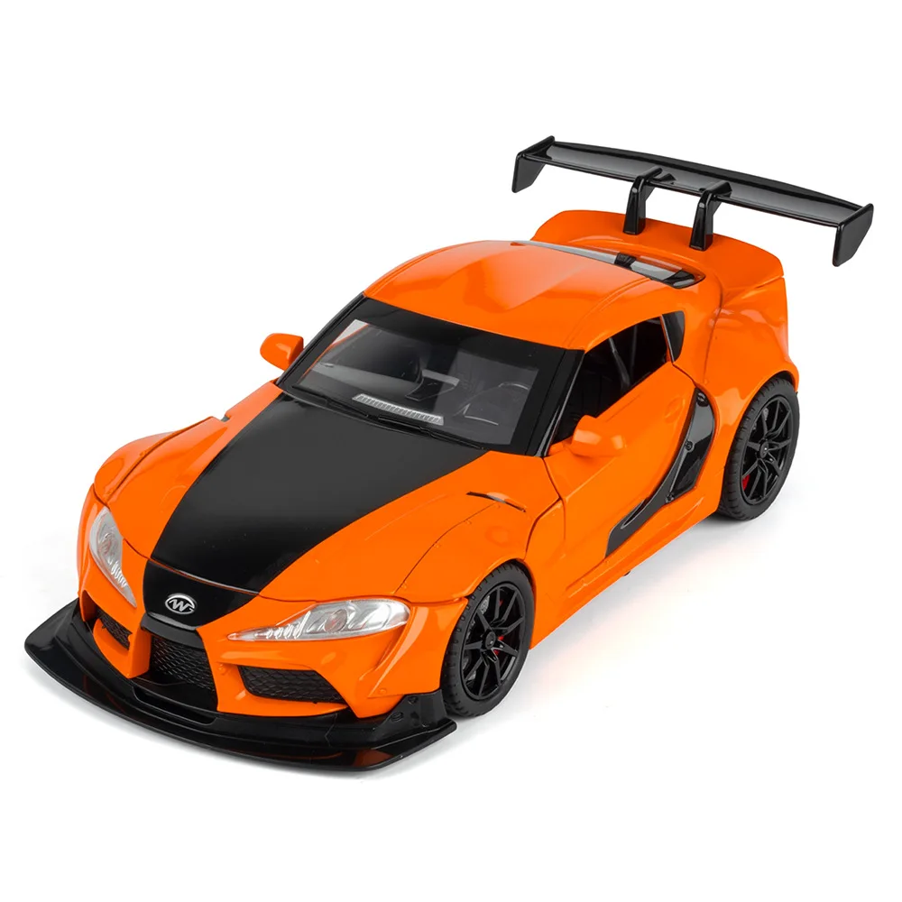 1:22 Supra Supercar Alloy Model Car Toy Diecasts Metal Casting Sound and Light Car Toys For Vehicle