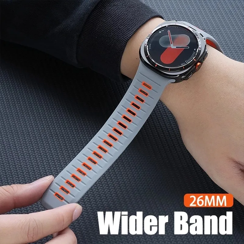 لساعة سامسونج جالاكسي 8 الترا 47 ملم حزام رياضي من السيليكون السائل المسامي لملحقات سامسونج جالاكسي 7 الترا #3