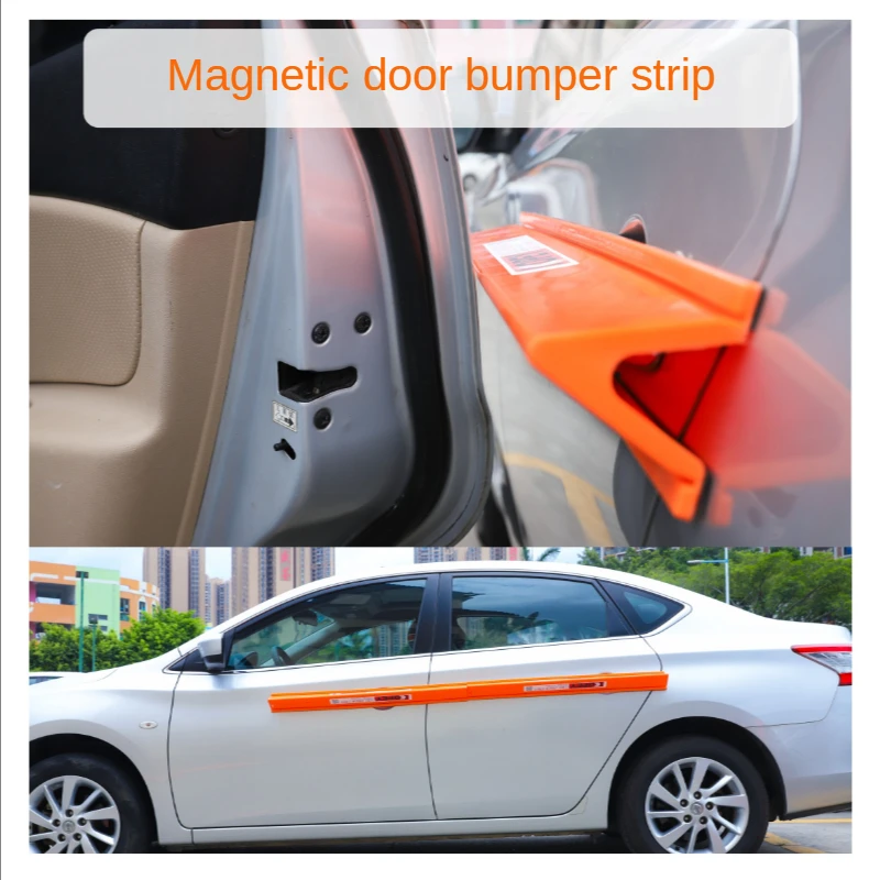 Car Door Protector 85CM Magnetic Body Side Anti-scratch Decorative Guard Strip Parking Lot Anti-collision Protection Accessories