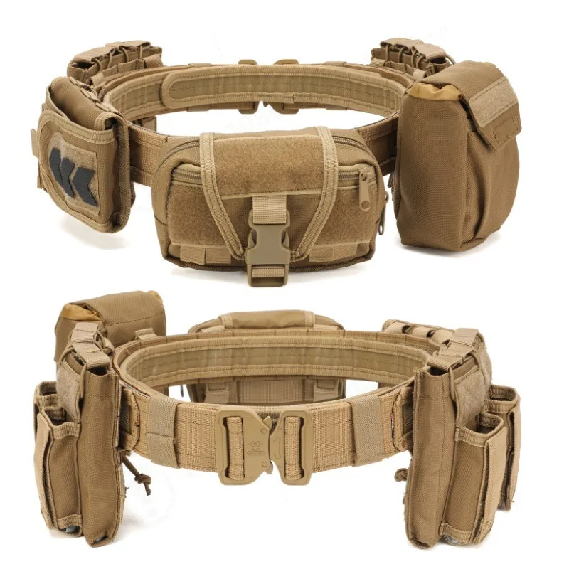 Tactical Belt Outdoor Patrol Multifunctional Eight-piece Set External Disassembly Adjustment Tactical Belt Tactical Duty Waist