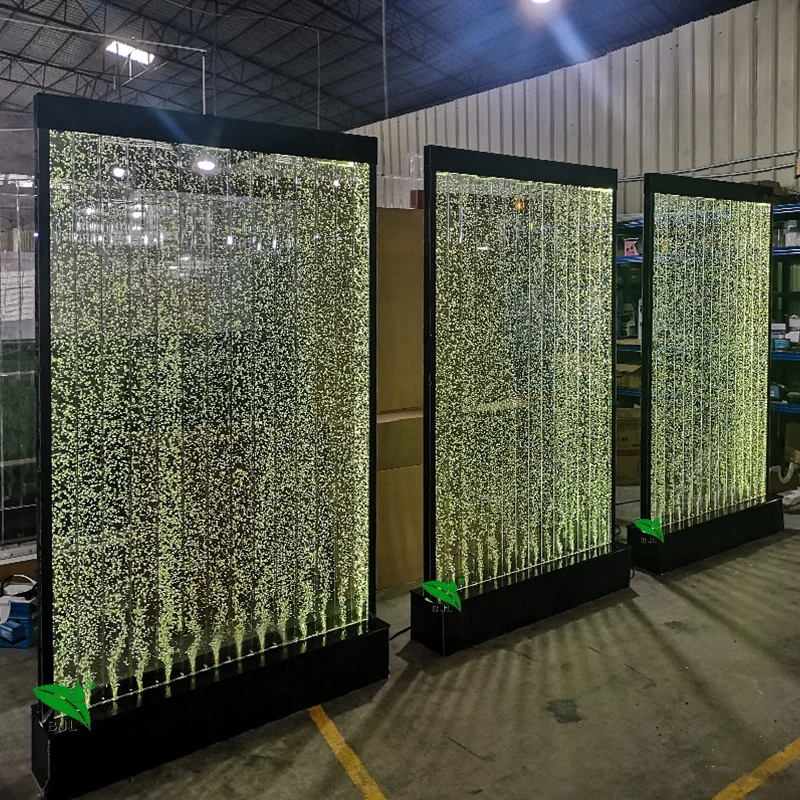 Customization.Wholesale Acrylic Bubble Water Wall Fountain for Home Hotel Restaurant Decoration Screen Partition
