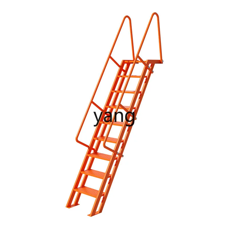 

LTT carbon steel welded staircase factory ladder to roof maintenance ladder