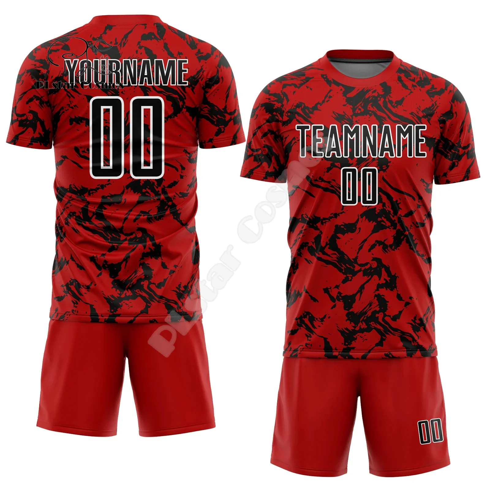 Custom Name Gradient Graffiti Soccer Jersey Football Suits 3DPrint Harajuku Summer Shirts Shorts Pants Combo Short Sleeves X24