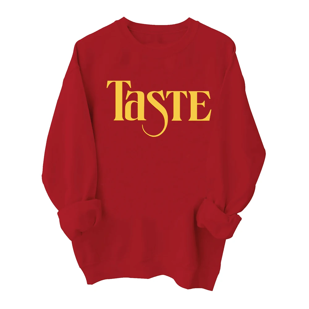 Sabrina Carpenter Taste New Album Sweatshirt Harajuku Round Neck Long Sleeve Oversize Hoodie