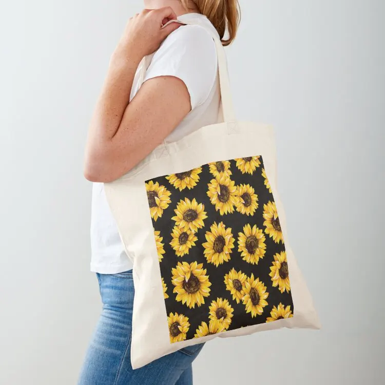 

Sun flowers floral pattern - yellow flower Tote Bag female bag cute pouch bag Lady bags Canvas shoulder