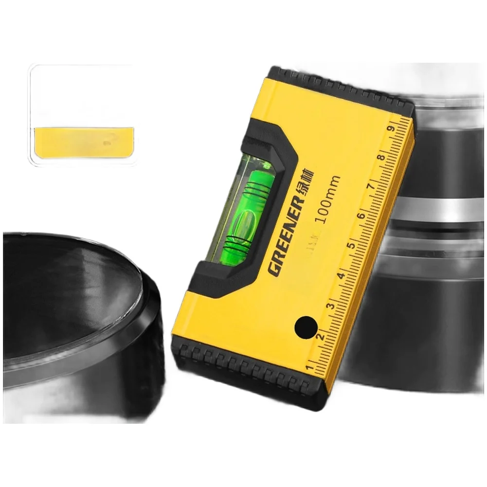 Magnetic Aluminum Level Ruler for Metal Surfaces with Amplified Fluorescent Bubbles 10cm 30cm 40cm Length Choices