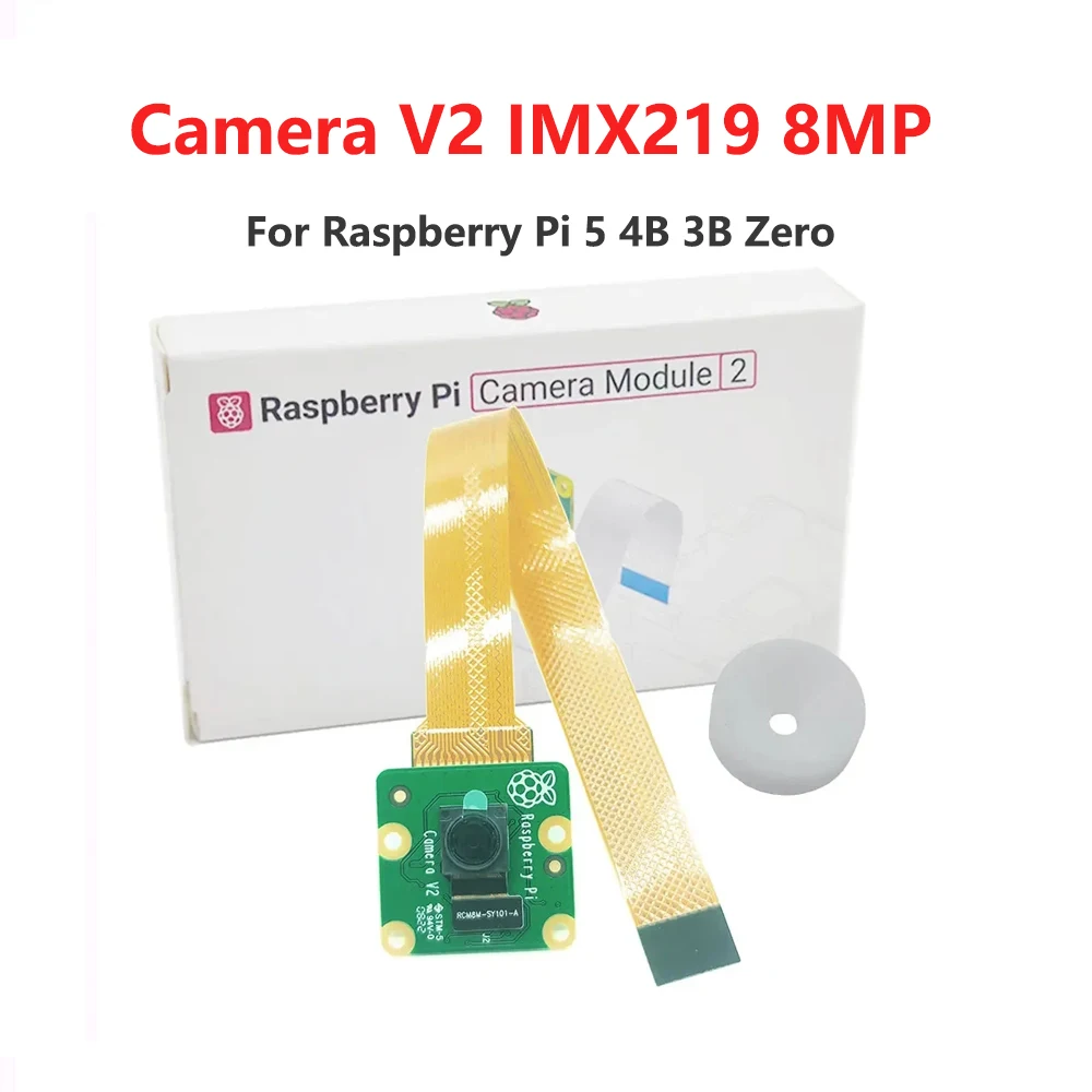 

Официальный модуль веб-камеры Raspberry Pi 5 камера V2 IMX219 8 МП для Raspberry Pi Model 4B 3B Zero RPI 5 Nvidia Jetson Nano B01