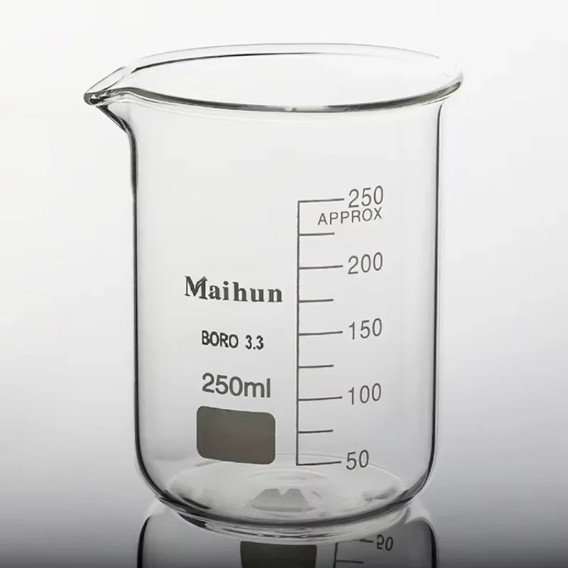 다양한 종류의 손잡이가 있는 비커 제작 전문 250ml 비커 공장