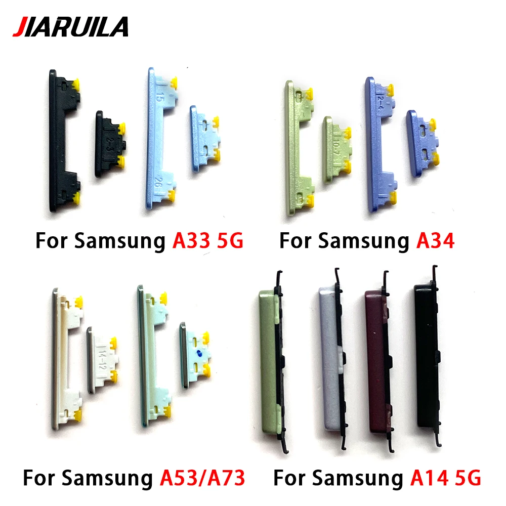 50Pcs,  New For Samsung A22 A32 A52 A72 A13 A23 A33 A53 A73 A14 A24 A34 A54 4G 5G Power Button Volume Side Button Key