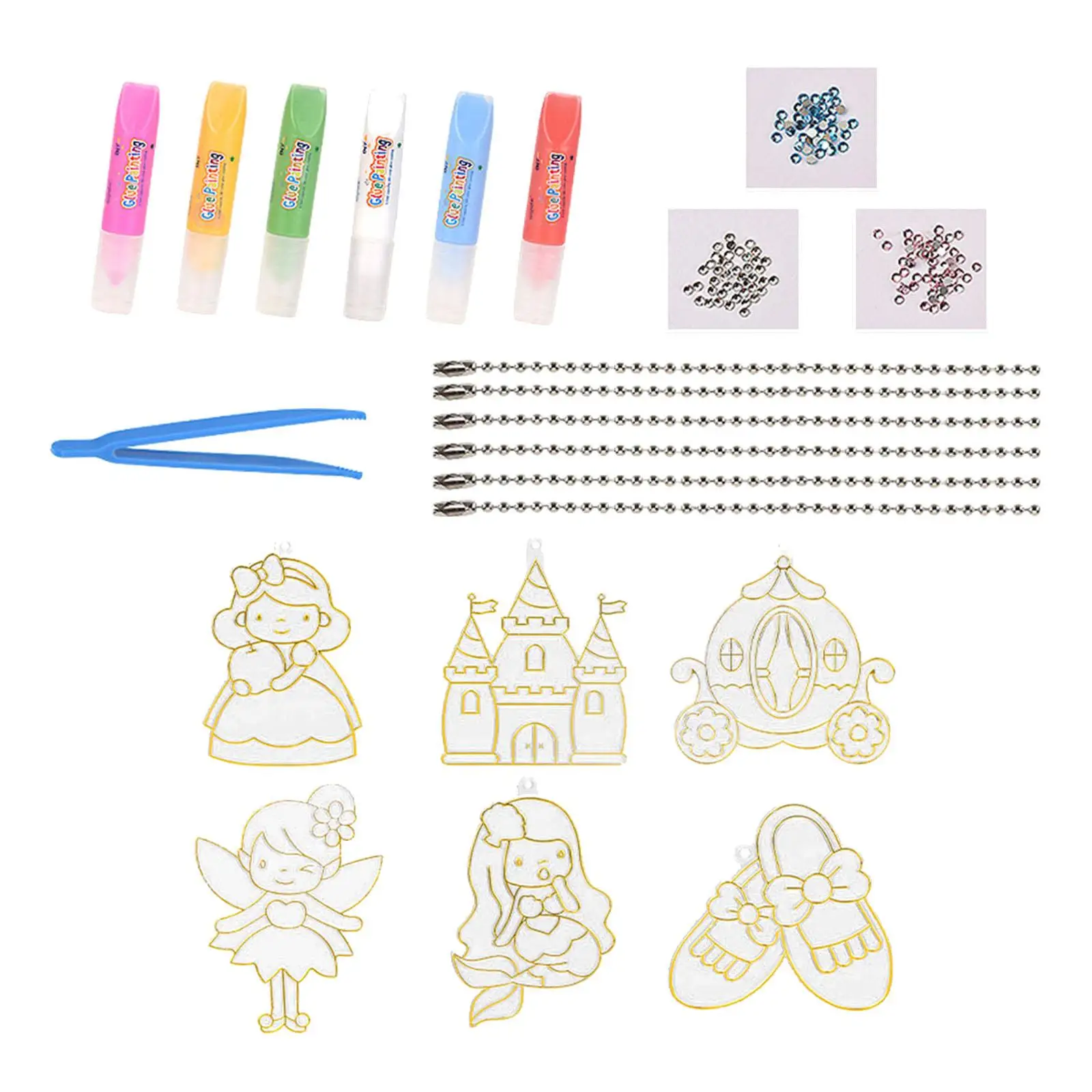 Ensemble d'art et d'artisanat de peinture sur cristal, jouets de dessin, ensemble de peinture d'art en cristal, Kits de peinture sur cristal pour adultes, garçons et filles, bricolage