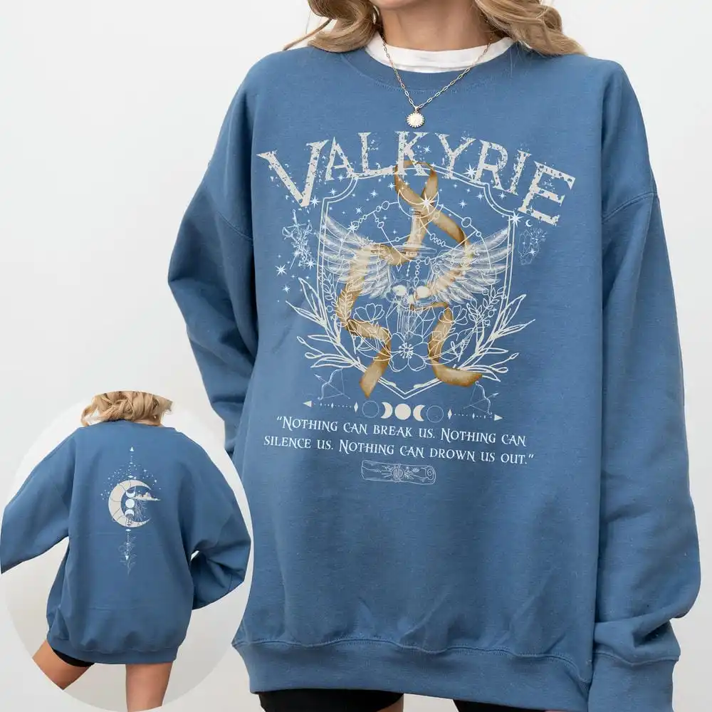 Valkyrie ACOTAR  Nesta Nesta Archeron Sweater Fourth Wing Comfort Sweatshirt Unisex Y2K Pullovers Funny Sweatshirt Streetwear