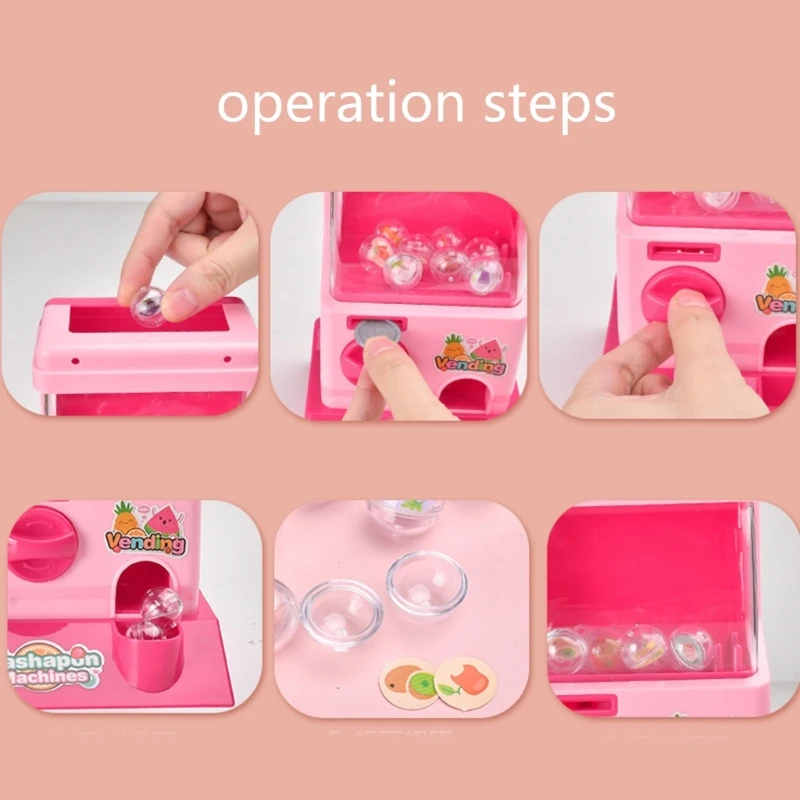 F19F Mini Capsules Dispenser Leuk gezelschapsspel voor kinderen Meisjes Verkoopautomaat