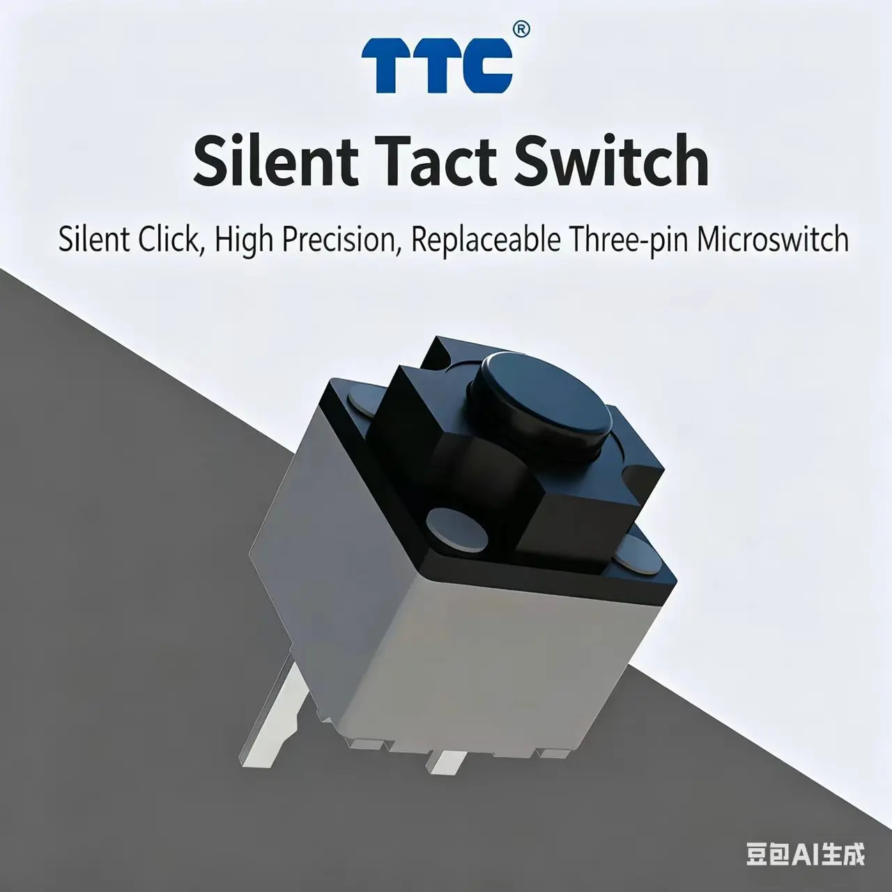The Latest TTC Silent Touch Switch Silent Click Feel Comfortable Trigger Accurate Replaceable Three-Legged Micro-Motion.