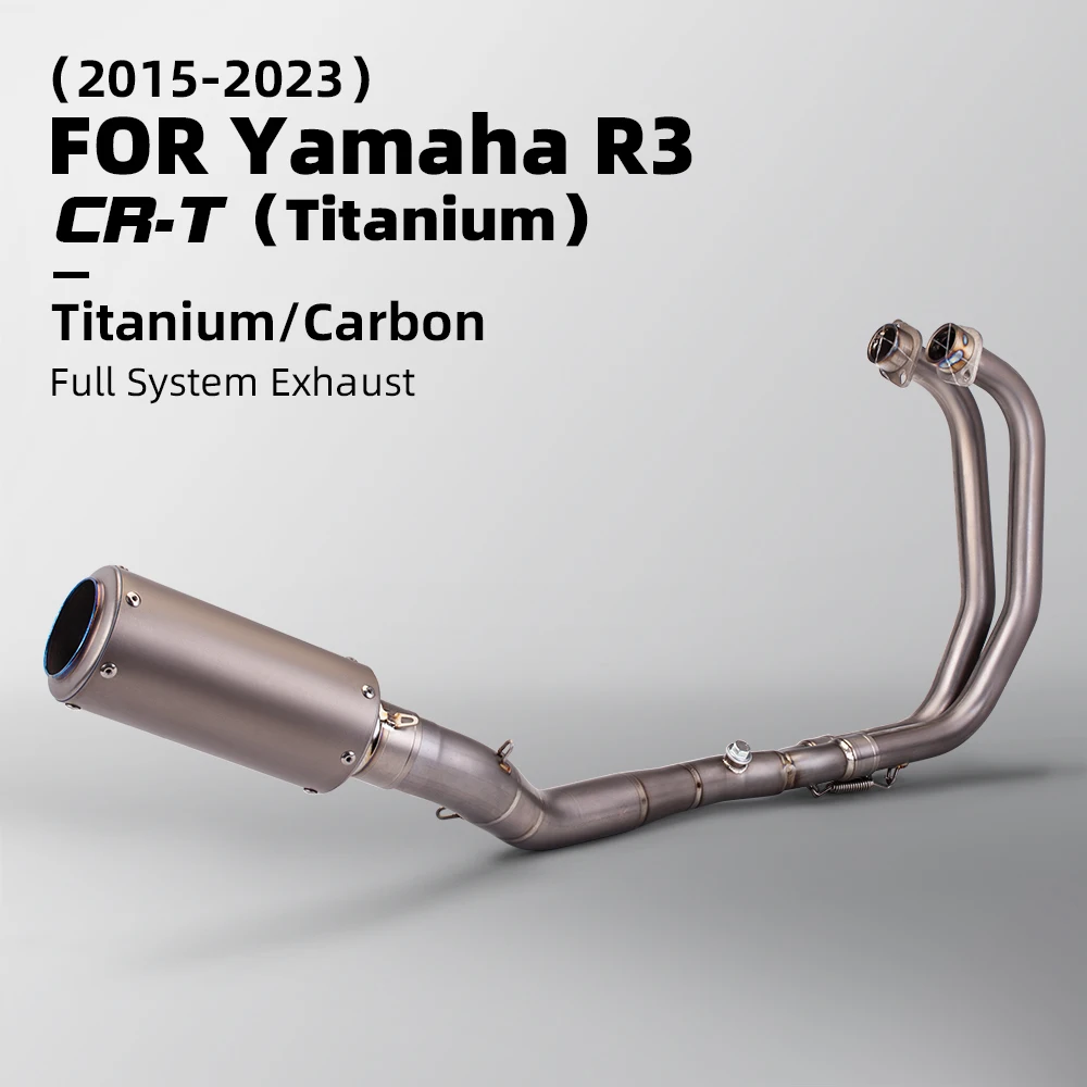 For YAMAHA R25 MT05 R3 MT03 Motorcycle Full Exhaust System Escape Slip On Front Tube Link Pipe Full exhaust pipe 2015-2023