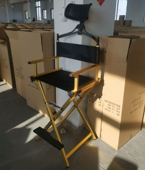 Quality Director Sale Luxury Table and Foldable Artist Makeup Make up Chair With Revolving Backrest