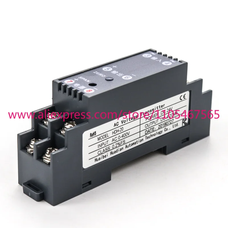 

High Voltage AC 0-400V DC 24V AC Voltage Sensor DC4-20mA AC Voltage Transmitter
