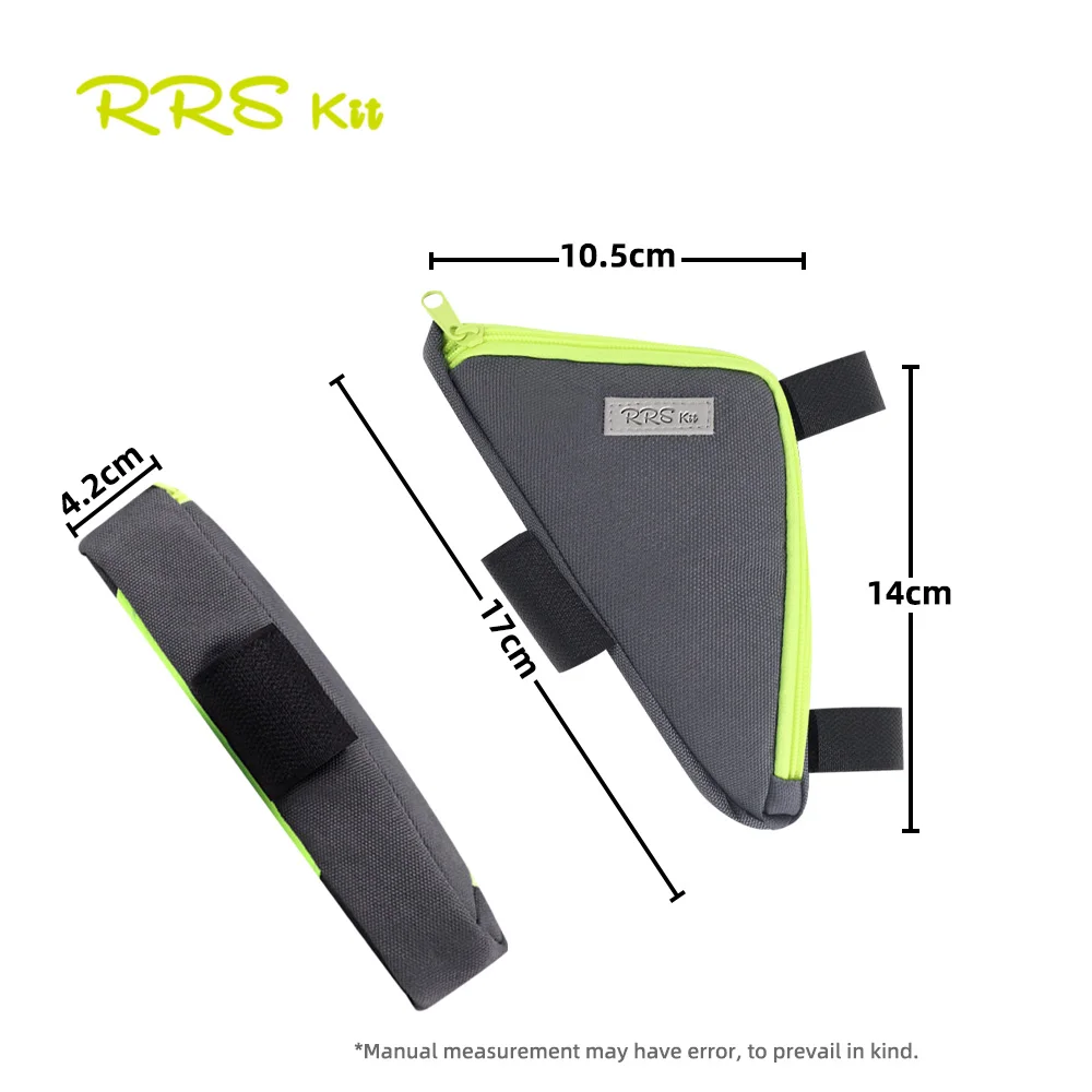 Rrskit For Brompton Bicycle Frame Triangle Bag Folding Bicycle With Zipper Interlayer Maintenance Tool Pocket Bike Front Bag