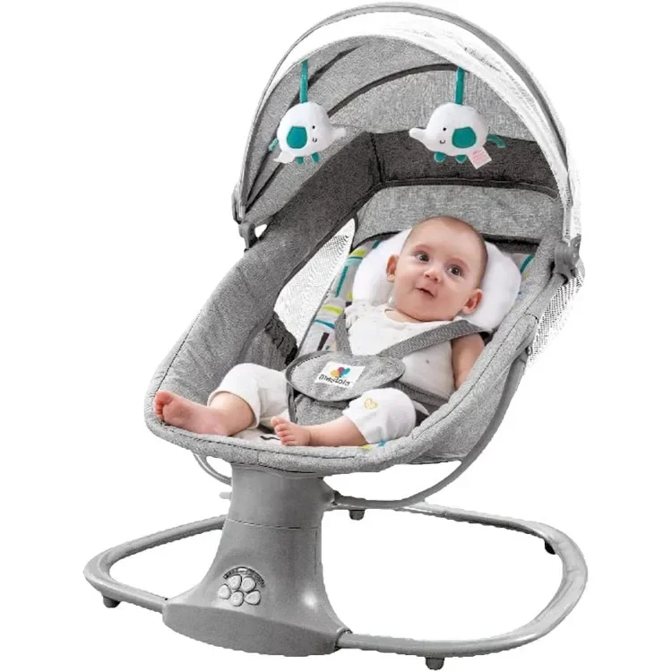 Mastela Deluxe 3 in 1 Portable Automatic Cradle Rocker Rocking Chair Electric Baby Swing and Bouncer with Music for Newborn