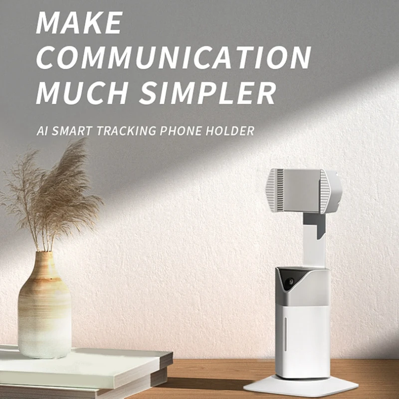 เอไอ 360 °   การหมุนการติดตามอัตโนมัติผู้ถือสมาร์ทโฟนขาตั้งกล้อง Gesture Control Gimbal Stabilizer สําหรับ Live Vlogging