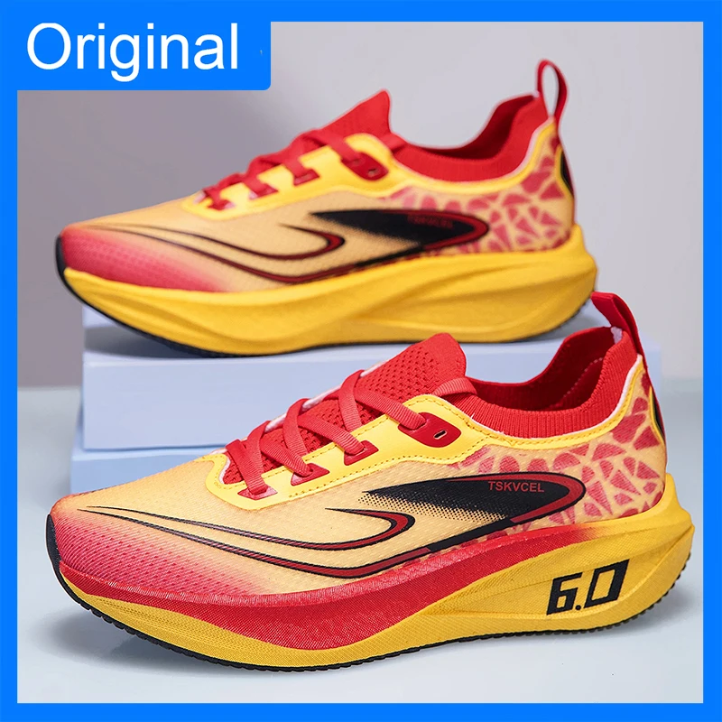 

Unisex Sports Shoes Fashion Breathable Light Marathon Training Shoes Shock-absorbing Rebounding Flat Professional Running Shoes